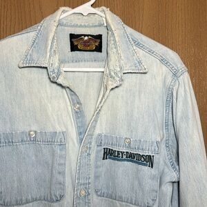 Harley Davidson Denim Button Up